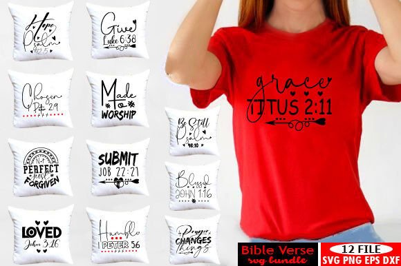 Bible Verse SVG Bundle: Graphics for T-Shirt Designs & Local Branding