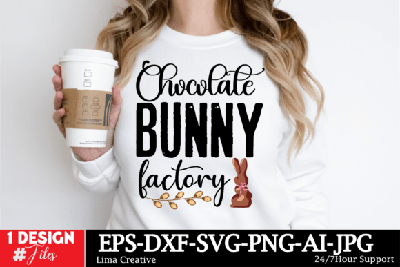 Chocolate Bunny Factory SVG: Graphics for T-Shirt Designs