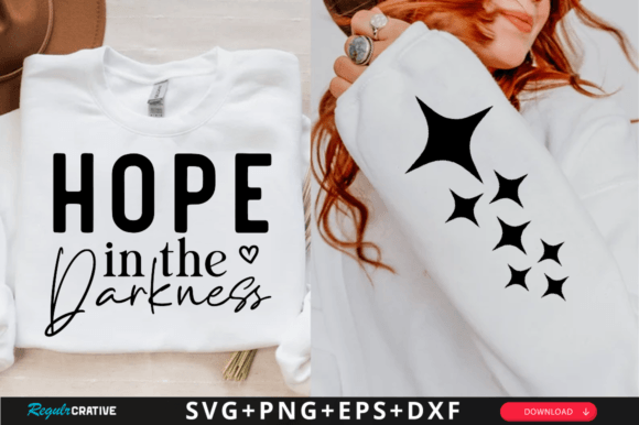 Hope in the Darkness Sleeve SVG Design: Graphics for Meaningful T-Shirt Designs