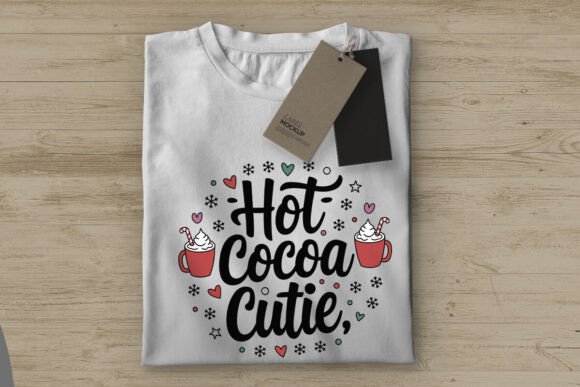 Hot Cocoa Cutie Christmas SVG: Graphics for T-Shirt Designs & Content Publishing