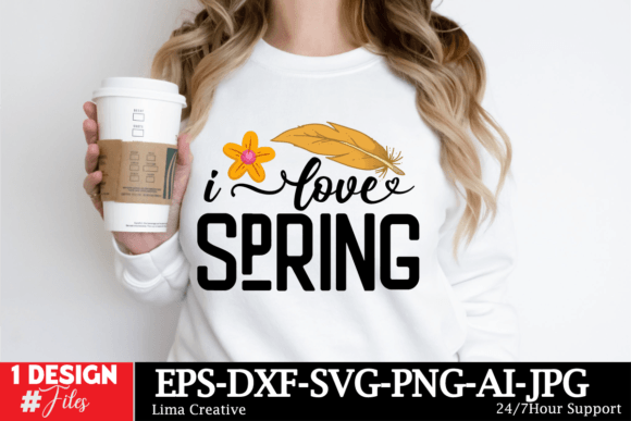I Love Spring SVG Cut File