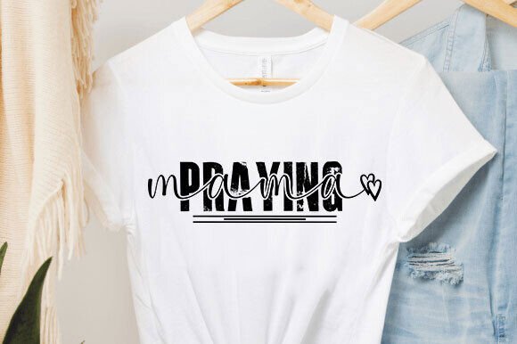 Praying Mama SVG PNG: Graphics for T-Shirt Designs